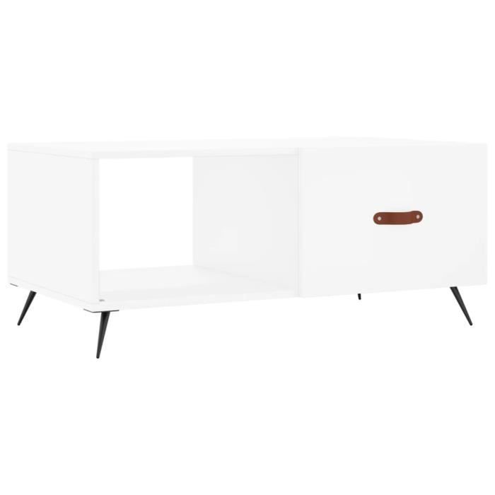 VidaXL Table basse blanc 90x50x40 cm bois d'ingénierie 829180