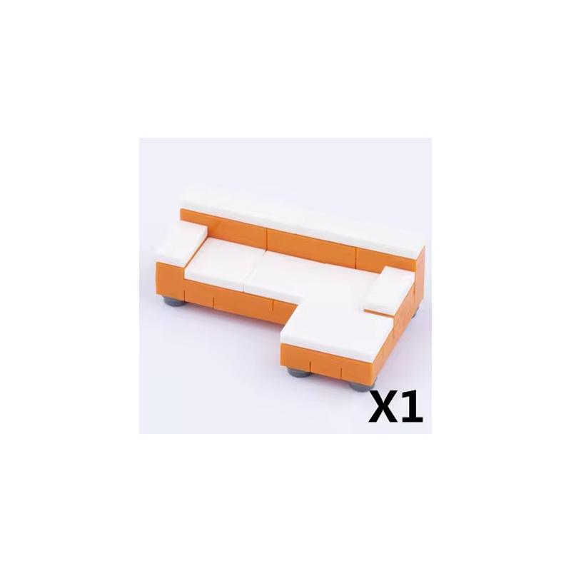 MOC City Stavebnice Scéna Doplňky Nábytek Postel Toaleta Vana Piano TV Pohovka Odpadkový koš Kuchyňské spotřebiče Cihlová hračka S14