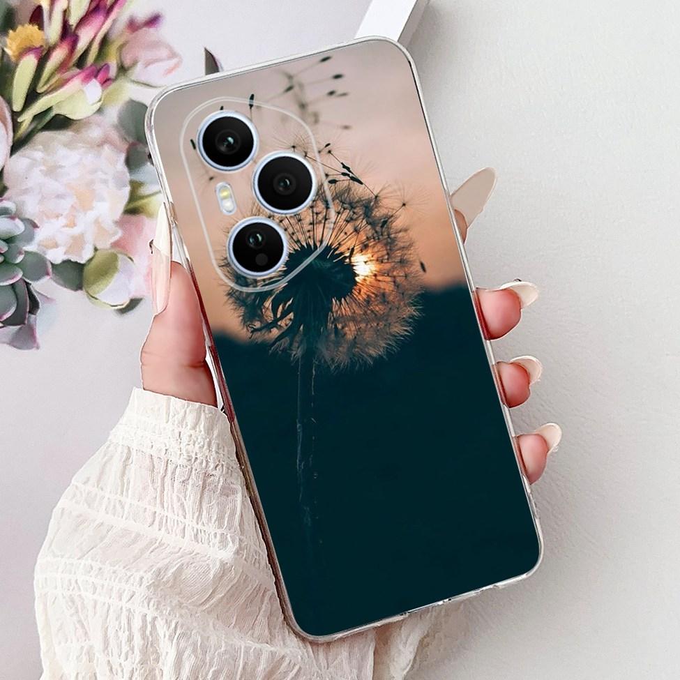Clear For Honor 400 Pro Case DNP-NX9 Cute Cartoon Cat Fashion Flower Funny Painted Soft Bumper For Honor 400Pro Back Cover Funda