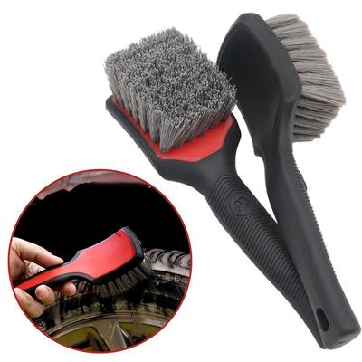 Short Handle Car Wheels Brushes Car Tire Rim Brush Wheel Hub Cleaning Hard Bristle Brush Wheel Tire Clean Tool