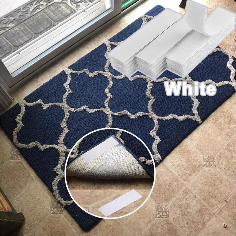 10pcs Self Adhesive Hook and Loop Fastener Tape Sticky Dot Double Sided Mounting Strips for Carpet Fixed Anti Skid Grip Mat