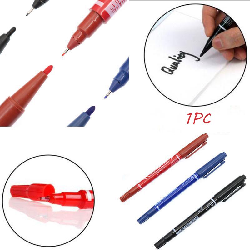 

3 Цвета Двойная голова Постоянная краска маркер перо для CD DVD Media Disc Быстрый сухой Написания ручки