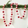 Christmas Banner Felt With Red White Decor For Holiday Event And Window Display