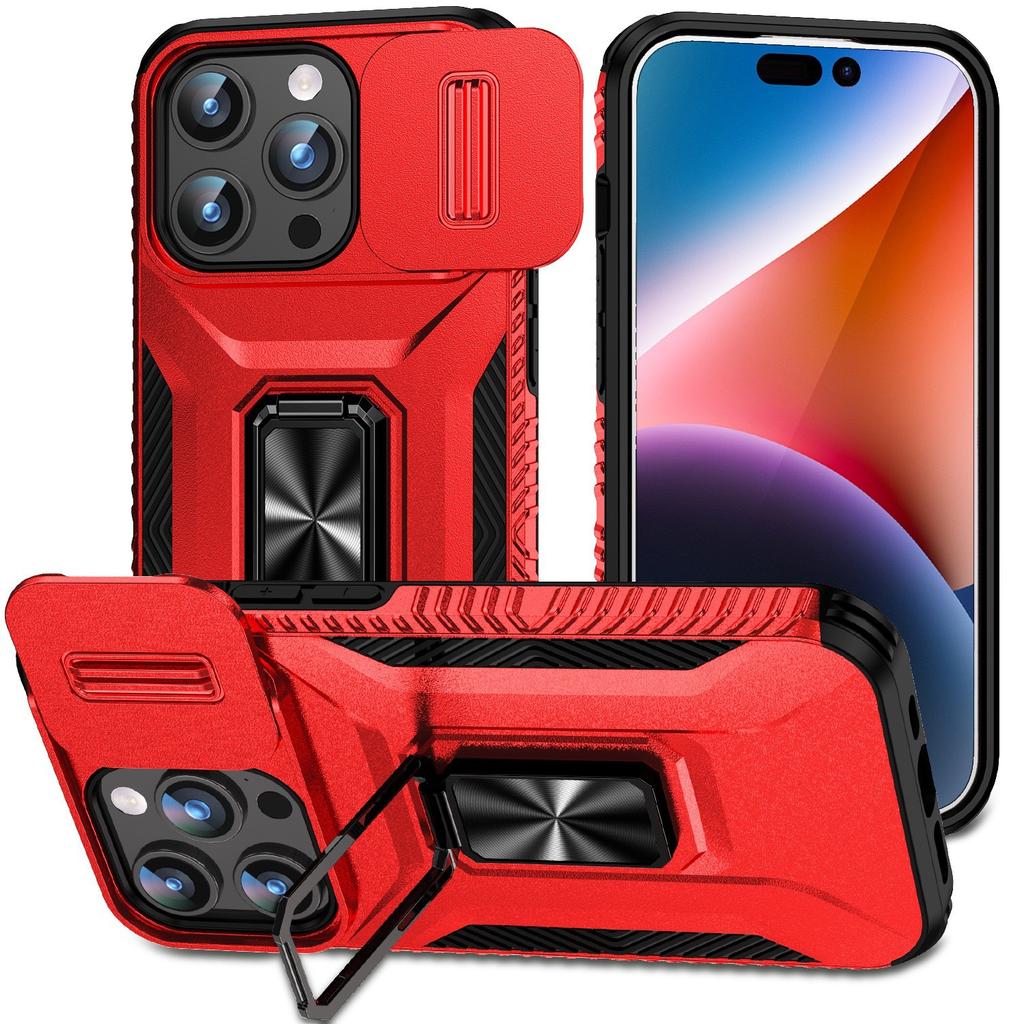 Applicable À Coque de Téléphone Portable IPhone11 Européenne et Américaine Fenêtre Coulissante Support Anneau Coque de Protection Deux-en-un