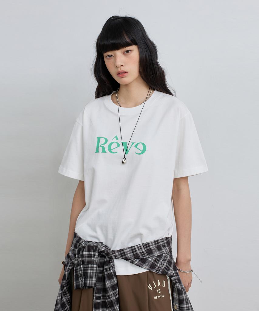 Yujen [Crop/Oversized] Réve Graphic Short Sleeve T-Shirt_3 Colors