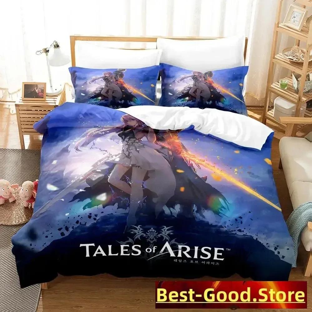 Tales of Arise Beding Set Einzelbett Doppelbett Bedrucktes Bettwäsche-Set Mit Kissenbezug Bett Weiche Bettdecke Weich Einzel Doppel Queen Super King-Size Abmessungend