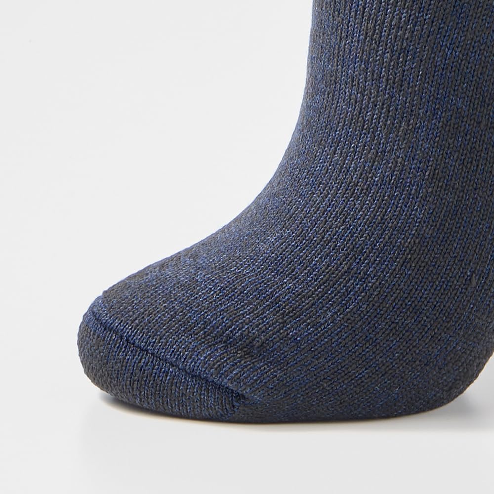 Gunze AGY302 Fire Acedron Warm Room Full Pile Black Men's Socks, Moisture-Wicking, Heat-Generating, 3-Layer, Knit, Deodorizing,