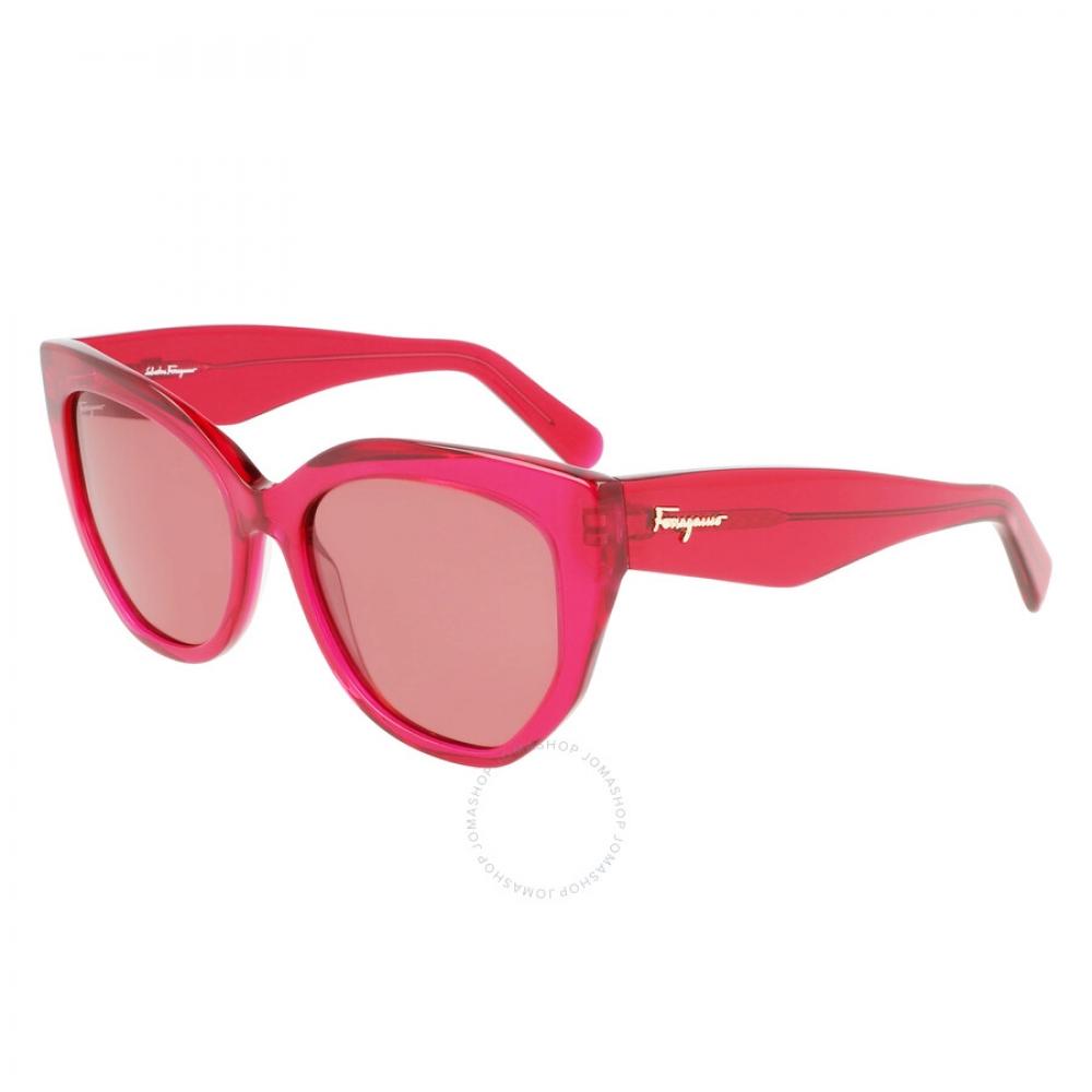 

Salvatore Ferragamo Pink Cat Eye Unisex Sunglasses Sf1061s 613 56