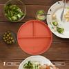 NUOLUX Lunch Divided Plates for and Scandinavian Dishwasher and Microwave Set of Cafe Style Plates, Single-Plate Pasta, Curry, Salad, Stylish, Design,