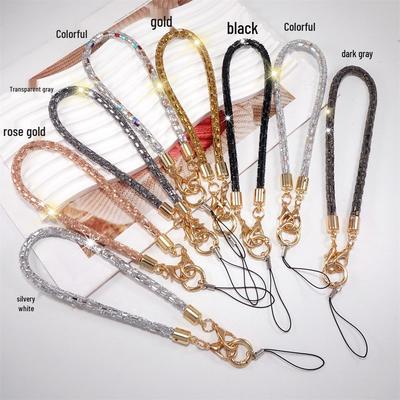 Nouveau Cordon de Poignet Strass Cristal - Porte-clés Longue Bande Mode pour Téléphones Portables