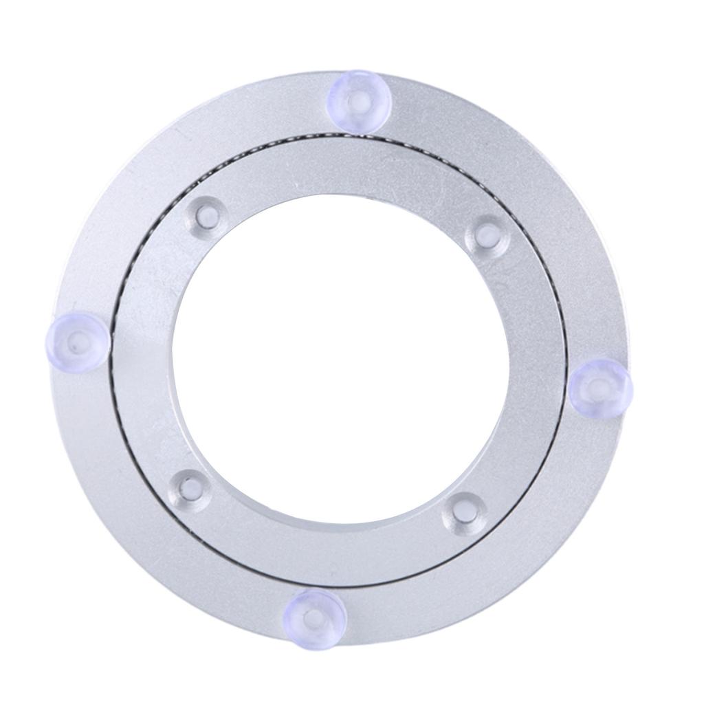 Swivel Base Practical Rotating Stand Aluminum Revolving Platform Display Stand Simple Install for 20-25cm Glass Dishes