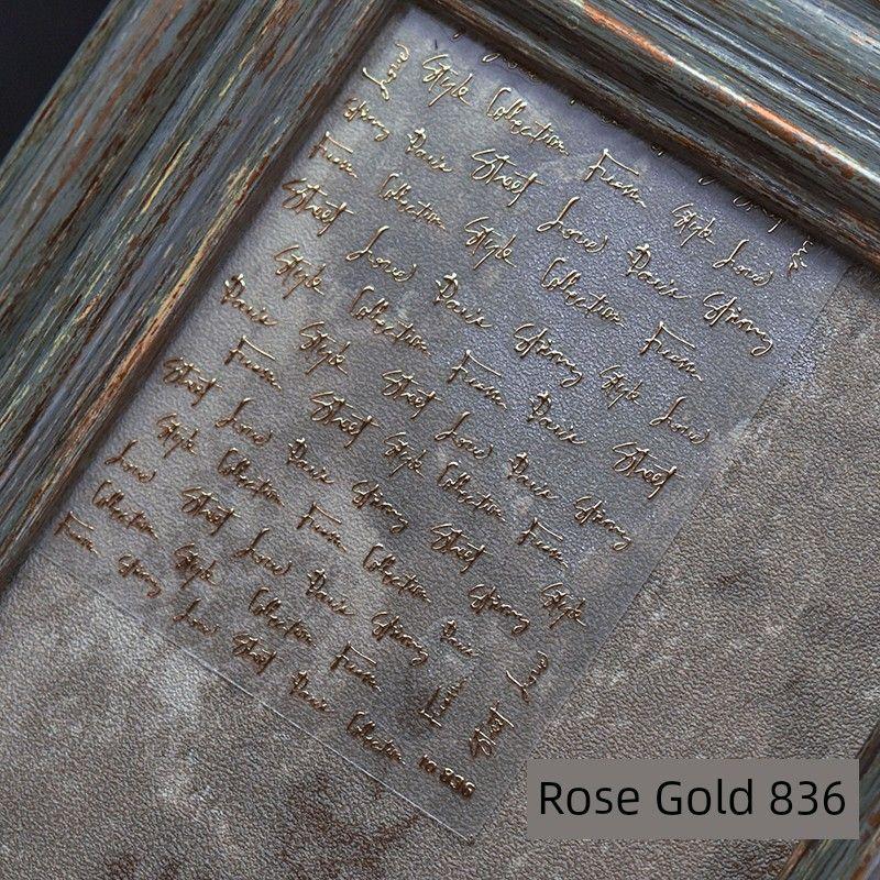 

Gilding Laser Silver English Letters Nail Sticker Tomoni Japanese Style 5D Adhesive Kiss Nail Sticker Rose Gold 836