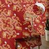 Dragon Red Background Tulle Curtain For Living Room Bedroom Kitchen Decoration Window Voiles Tulle Curtain