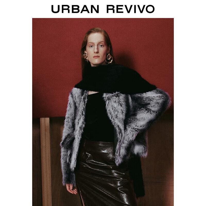 

Женская пушистая куртка с V-образным вырезом серии UR Designer M