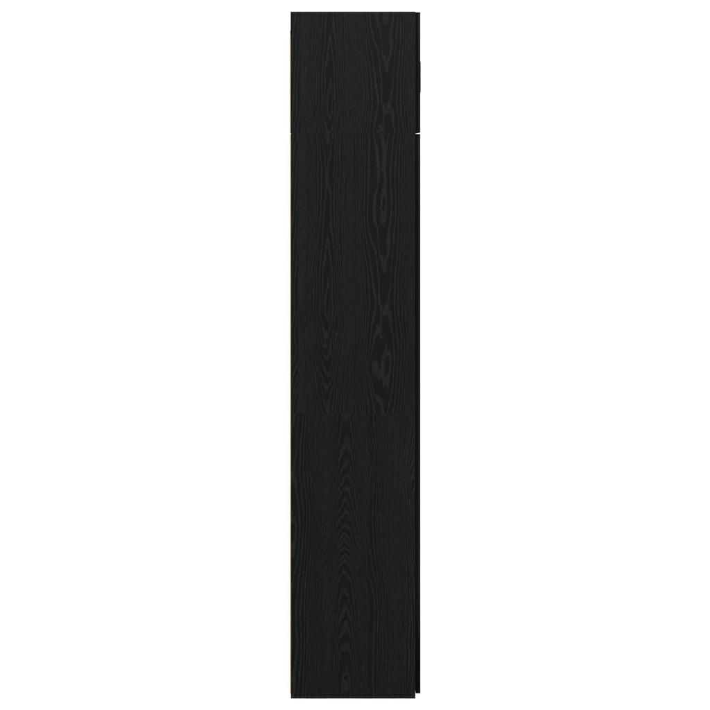 Storage Cabinet 3 Pcs Black Oak Effect