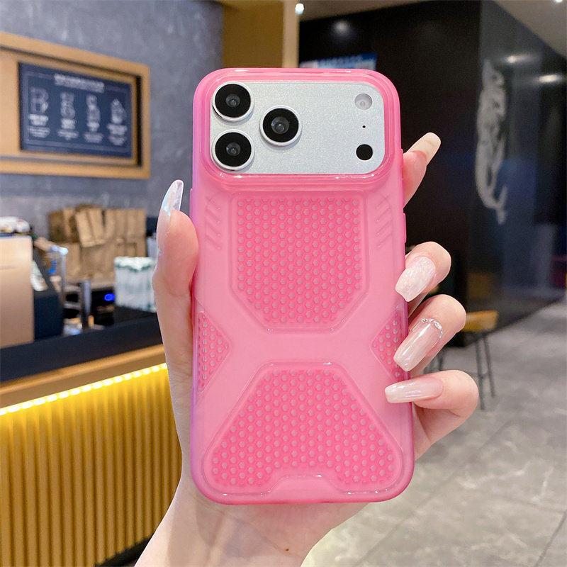 Applicable to iPhone17Pro mobile phone case Bingfeng jelly Apple 16 mecha summer heat dissipation and anti-drop TPU protective case
