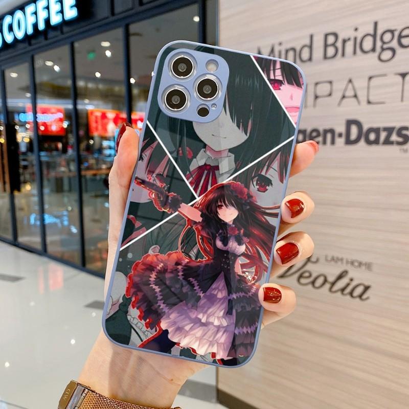 Cute Kurumi Tokisaki Phone Case For IPhone 14 13 12 11 Pro Max X XR XS 8 7 Plus Liquid Glass Color Phone Cover