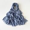 Summer Versatile Cotton and Linen Scarf Shawl Lengthened Solid Color Yarn Shawl Sunscreen Shawl Simple Scarf Silk Scarf Women