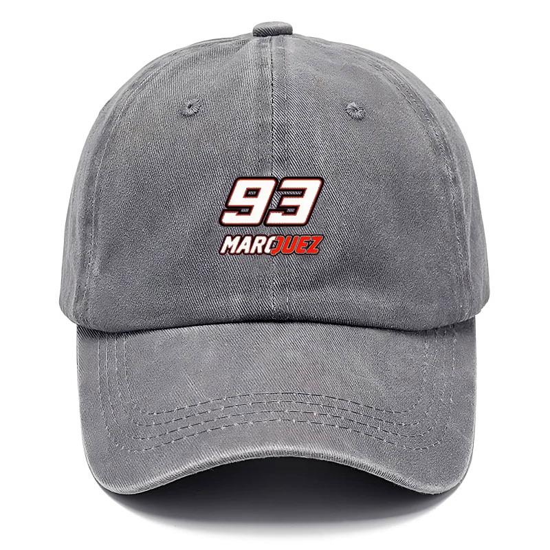 Customize Vintage Washed Cotton Baseball Cap Washed Hat for Men Women 93 MARQUEZ Plain Trucker Hat Casual Outdoor Sports Sun Hat