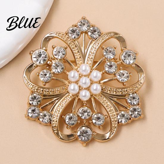 Floral Brooch Solid Alloy Brooch Hollow Pattern Lapel Pin