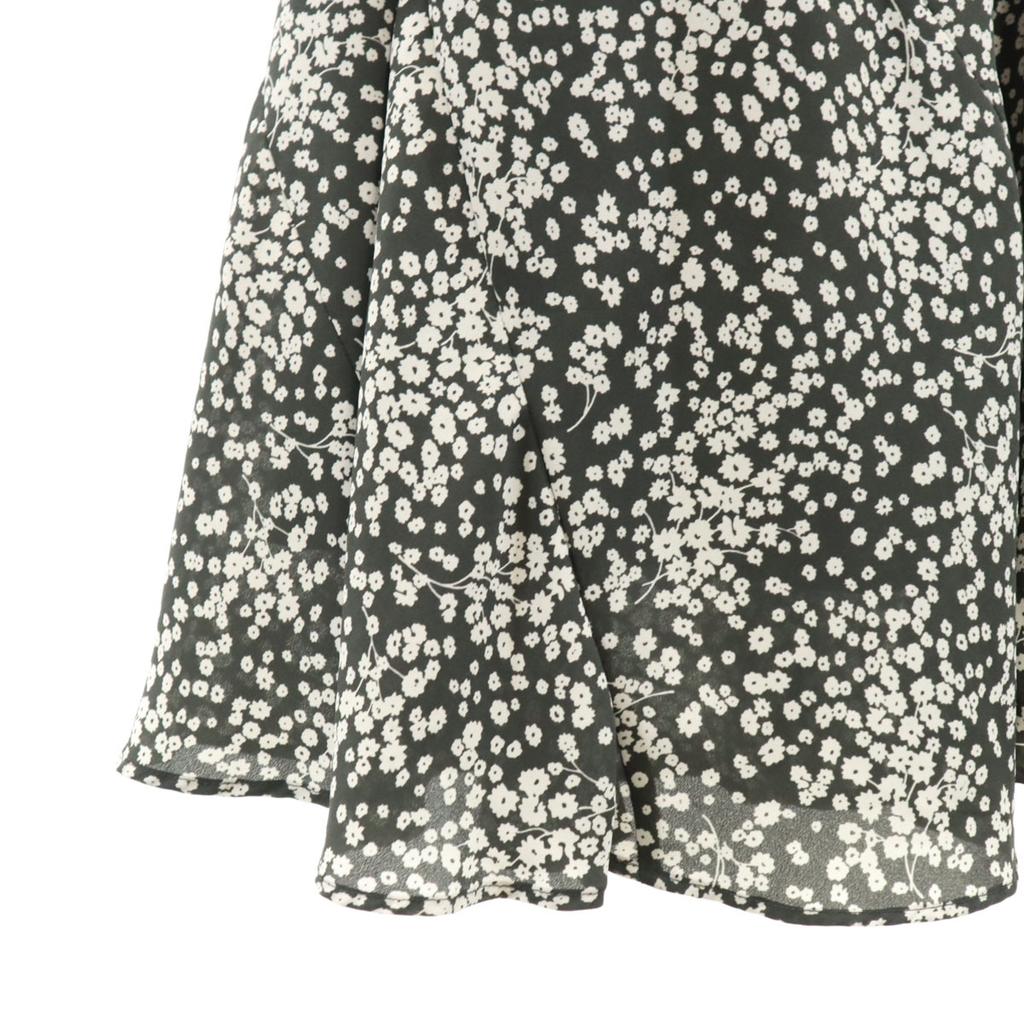 Mila Owen Floral Narrow Long skirt Charcoal system Women Used