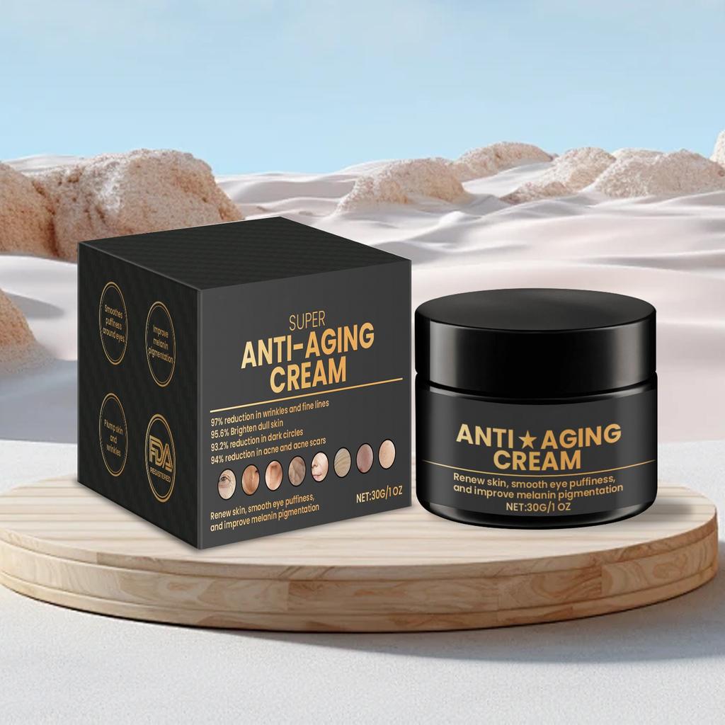 Cream Anti-Aging, Repairs And Moisturizes The Skin, Against Fine Lines And Wrinkles, Face Cream To Reduce Wrinkle Depth And Regeneration