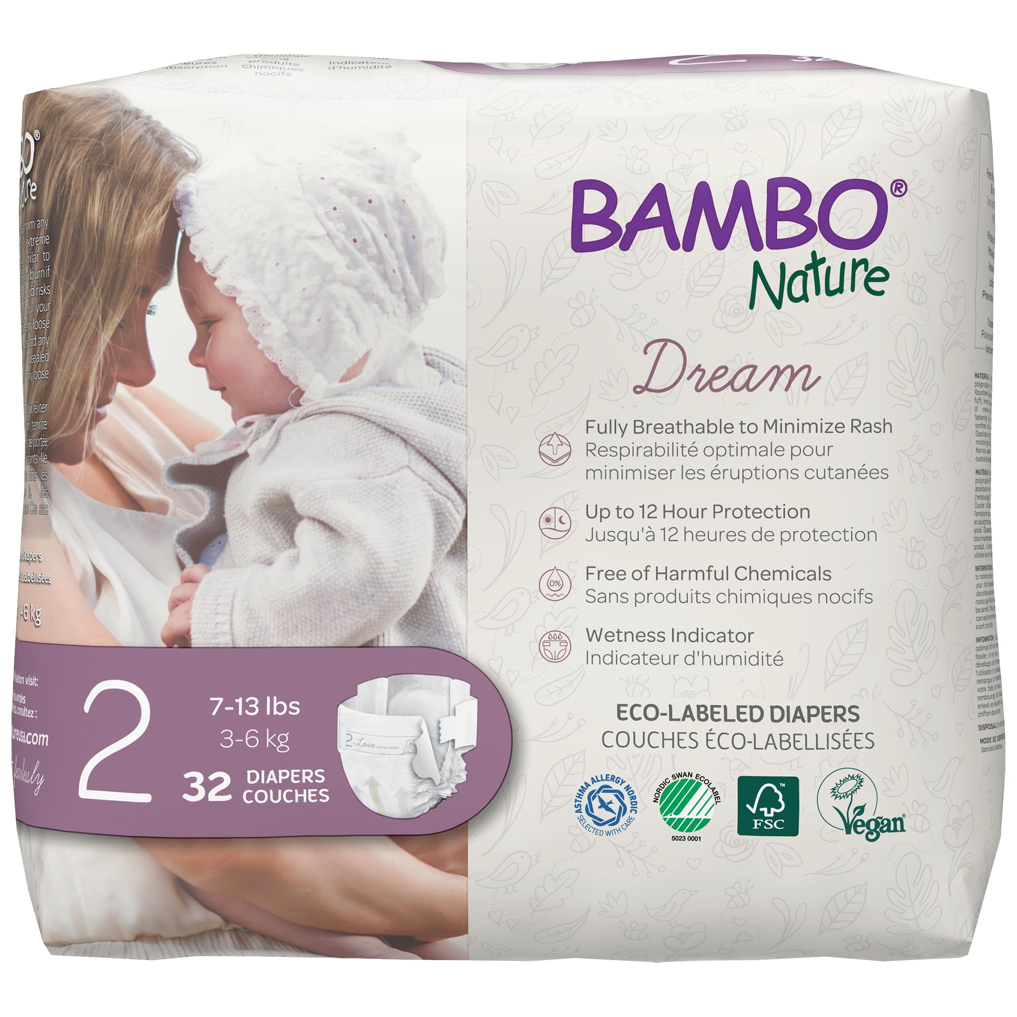 

Лента BAMBO Nature Dream тип XS 32 шт. (3кг - 6кг) (бн16924) белый
