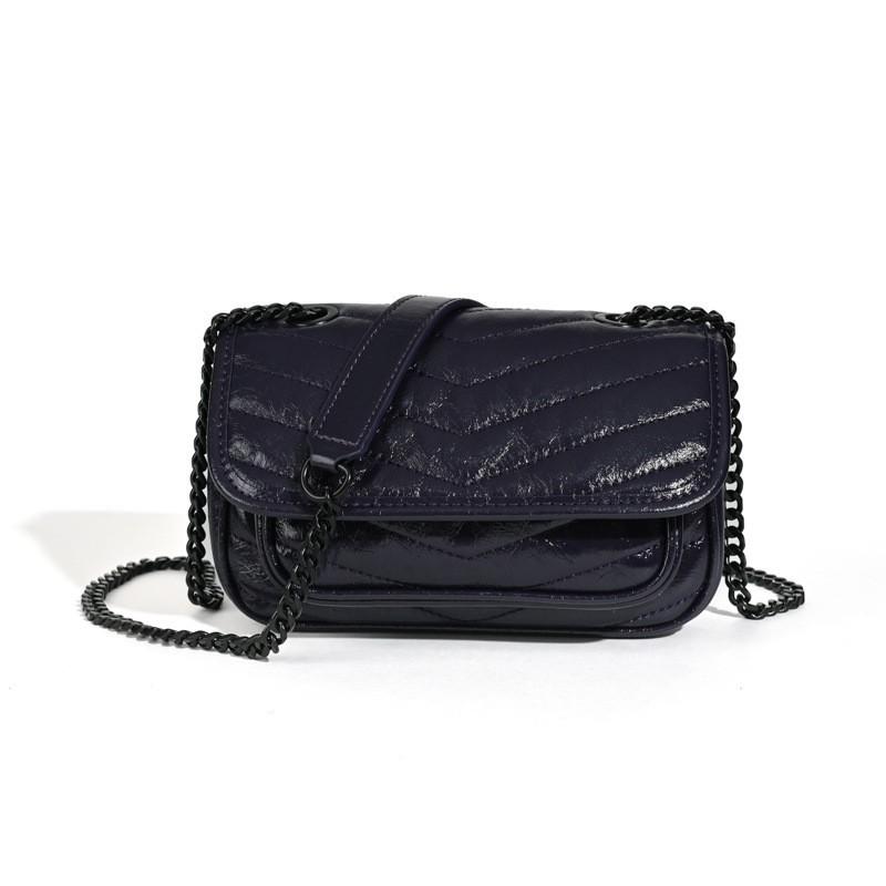První vrstva Hovězí kůže Taška Dámská Módní Řetízková Messenger Malá Pravá kůže Jednoramenná Cross-body