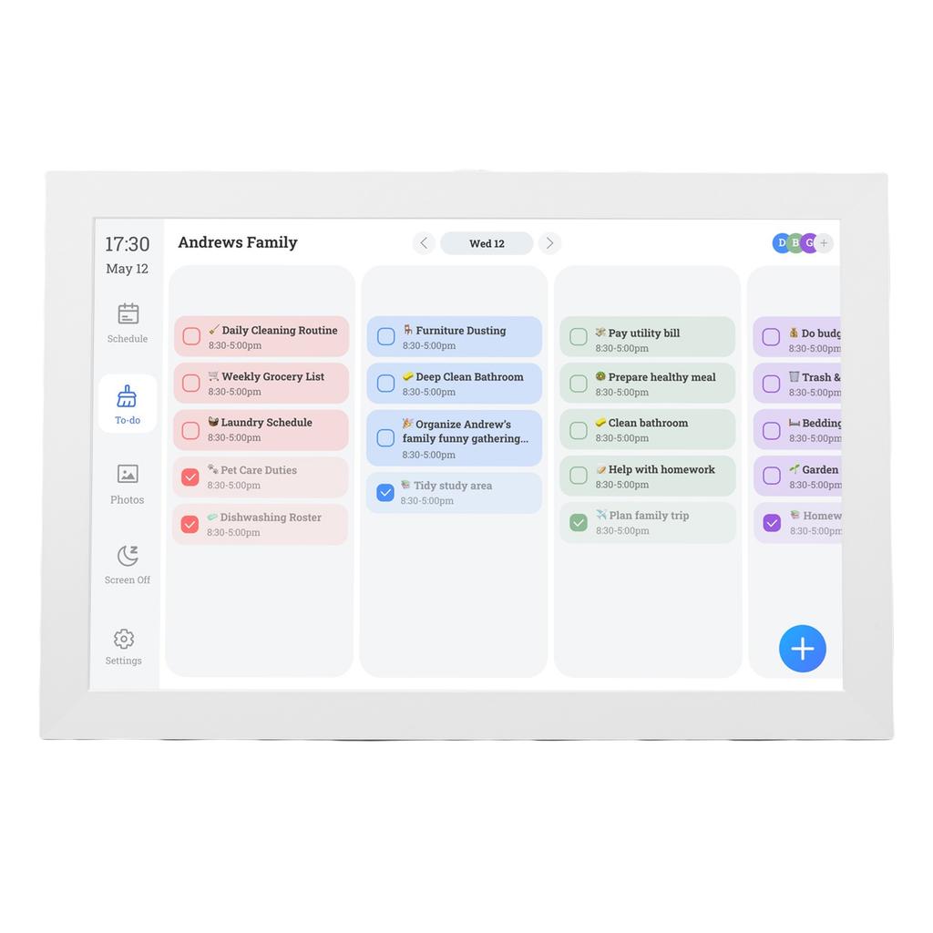10.1 Inch Digital Calendar Touch Screen Family Planner Chore Chart Interactive Digital Photo Frame Electronic Family Calendar