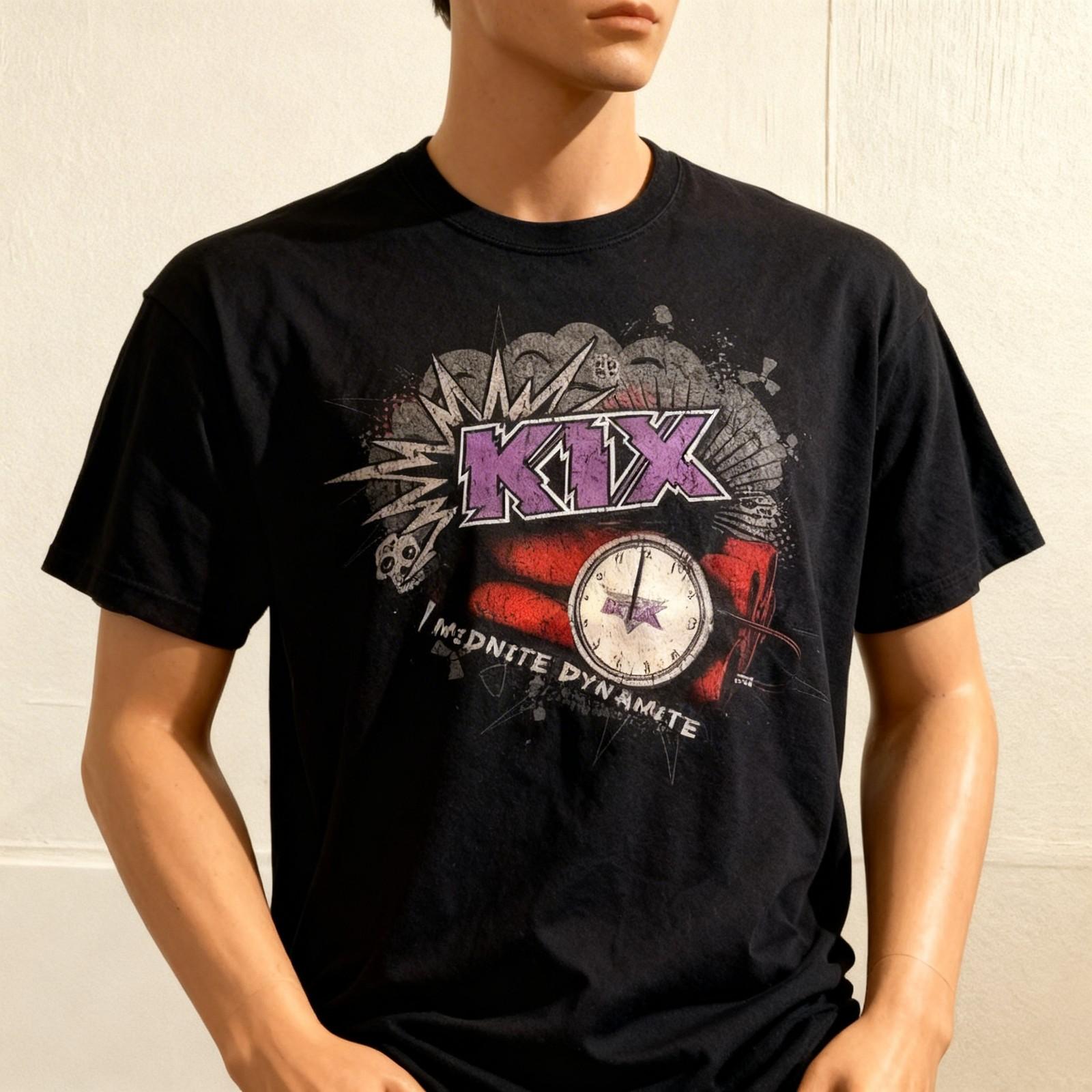 Classic Kix Band Black Cotton Gift For Fan Shirt S