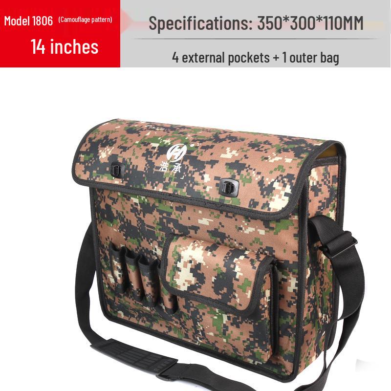 Durable Canvas Electrician Tool Bag - Multifunctional, Thickened Hardware Storage