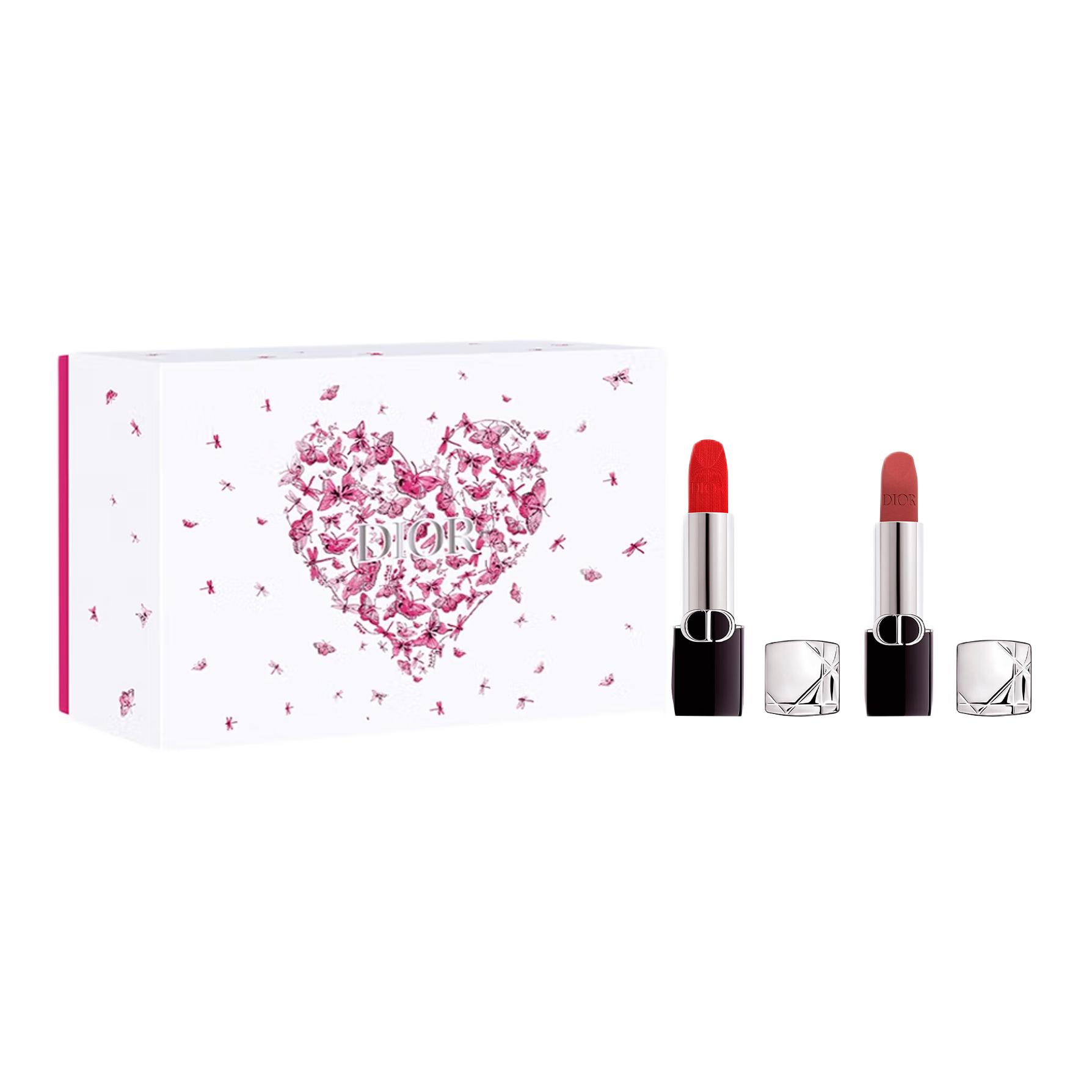 Подарочная коробка Dior Rouge Dior Set Lipstick #999 3.5g+Lipstick #688 3.4g