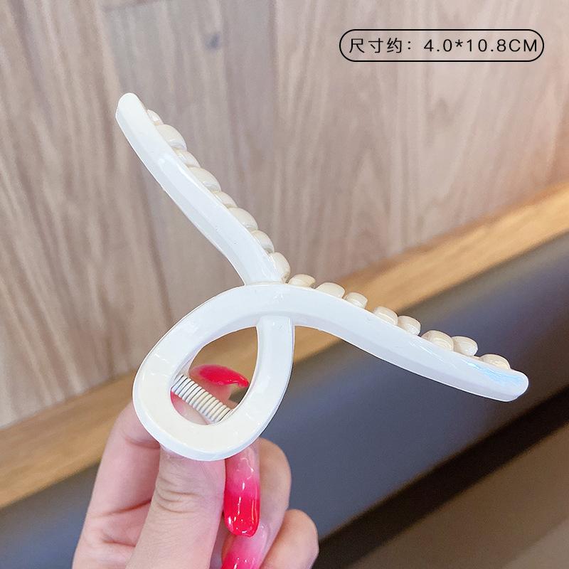 Nuove pinze per capelli a chela eleganti da donna Bianco Caffè Plastica Grande Pinza per capelli Copricapo Coreano Ragazze Pinze per capelli a chela di granchio Accessori per capelli alla moda