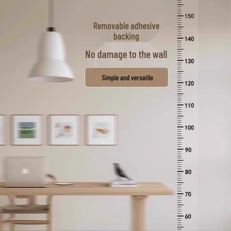 Transparent Removable Wall Height Chart Stickers for Children - Accurate Measurement Without Damaging Walls