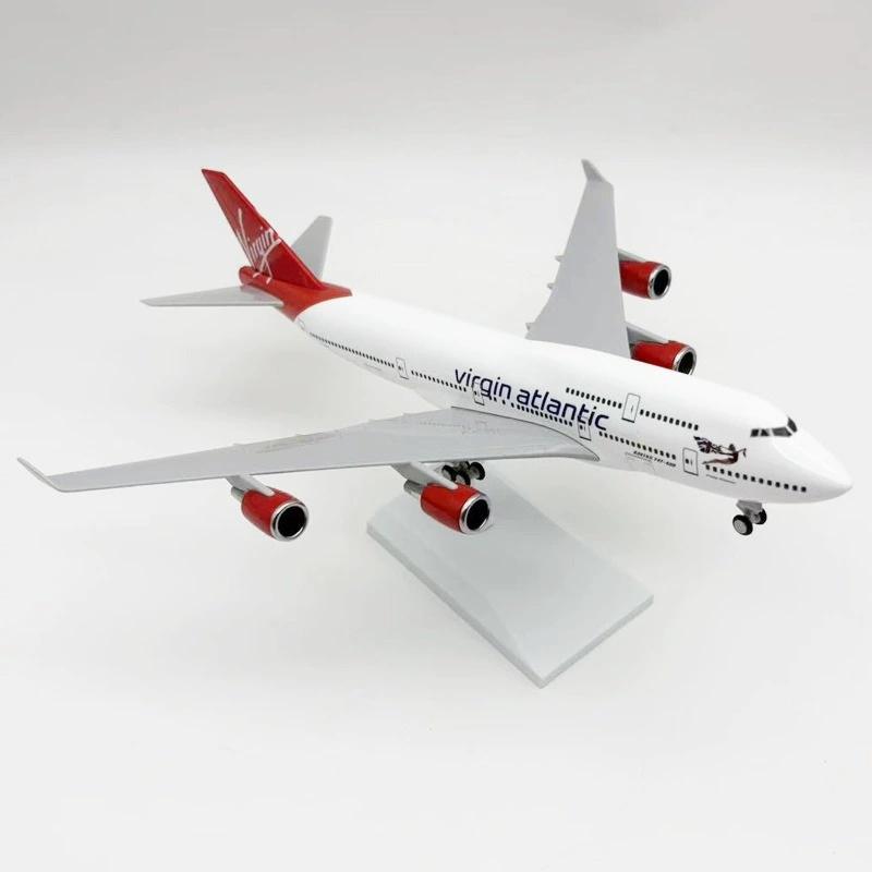 Aircraft Virgin Airways Model 30CM B747 Airplane Model Diecast Resin 1/124 Scale Plane Aviation Enthusiasts Collect Gift Display