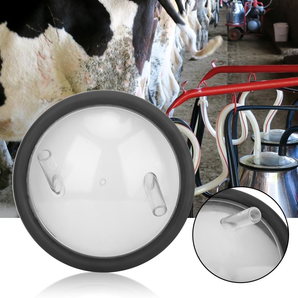 Plastic Transparent Milk Bucket Lid And Gasket For Milking Machine Two Open Lid