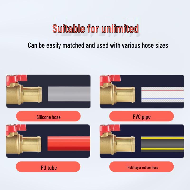 Brass Double Bell Head Rotary Handle Ball Valve 22/28mm for Water, Oil, Gas with Switch and Straight-Through Valve Accessories.