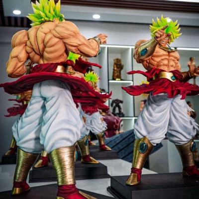 27CM Dragon Ball Breaking Circle Broly Figure Statue Brother Super Saiyan Model Ornament Boy Gift JT GK Round Sensory Compression Bouncy Durable