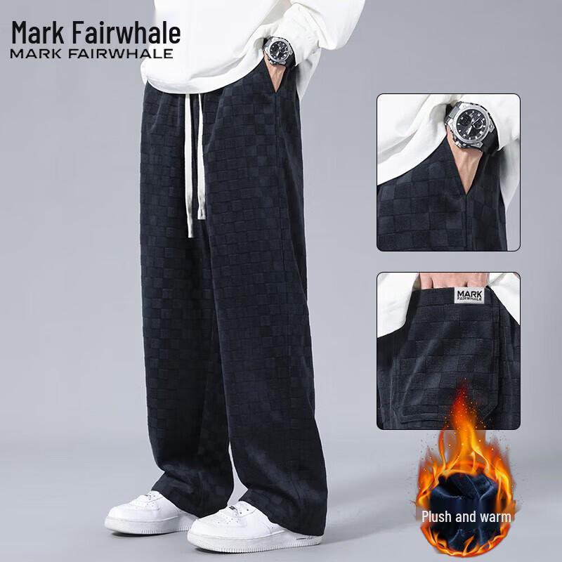 Mark Fairwhale Men's Plaid Casual Fleece-Lined Pants