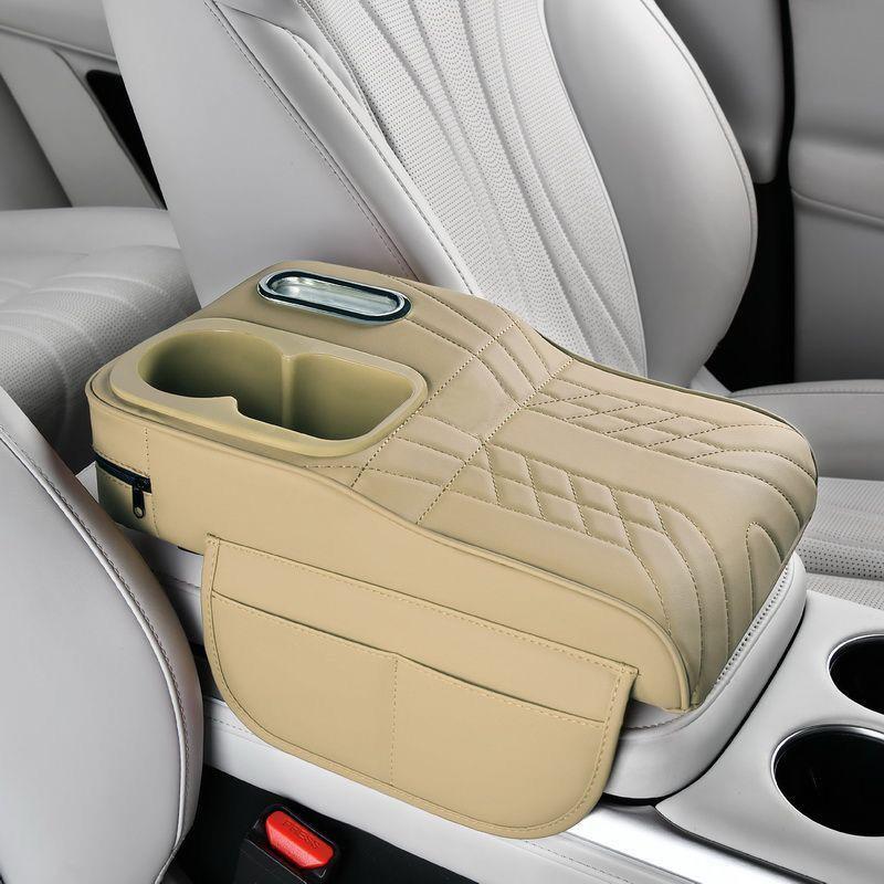 Multifunctional Car Armrest Pad Center Console Box Cover With Tissue Box Cup Holder Side Pocket
