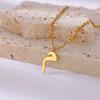 Náhrdelník z nerezové oceli s arabským písmenem pro ženy, zlatá barva, přívěsek s abecedou, choker, řetízek na klíční kost, trendy šperk, dárek