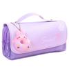 Double Layer Heart Canvas Pencil Case for Primary School Students