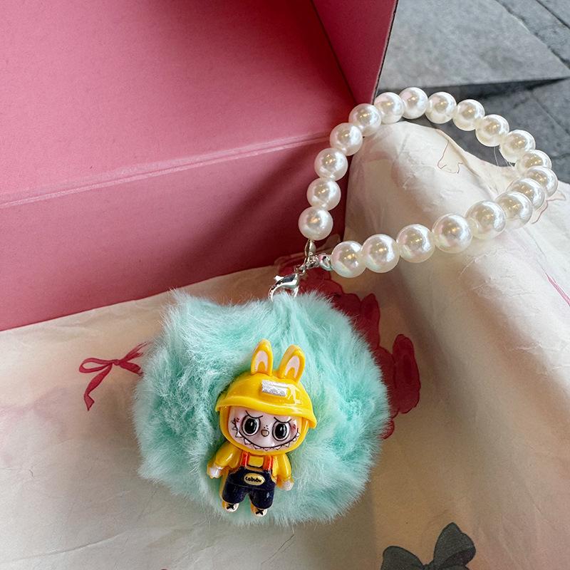 Soft Cute Hairball Bunny Cute Plush Doll Keychain Girl Girlfriend Cartoon Creative Bag Pendant Jewelry