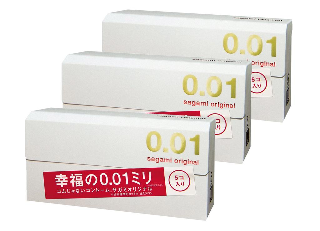 purchase Sagami Original 001 Condom Thin Polyurethane 5 pieces x 3 [Old item] [Bulk set] 0.01mm