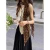 Dot-patterned Scarf with High-end Accessories for Tying Hair. Women's Long Strip Scarf for Tying Up Hair.