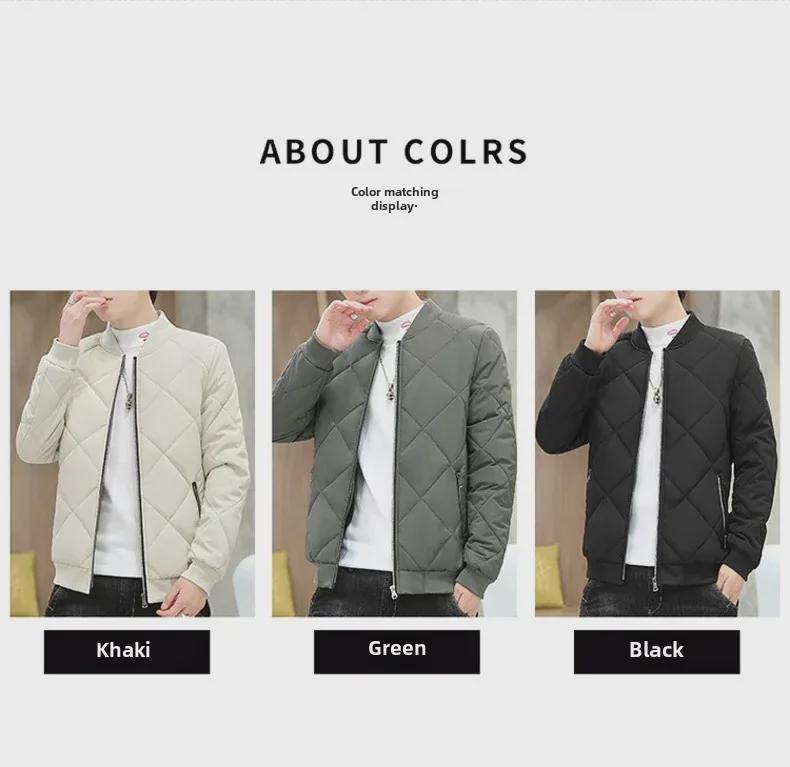 Herren 2024 Herbst/Winter Stehkragen Dick Warmer Baumwollmantel