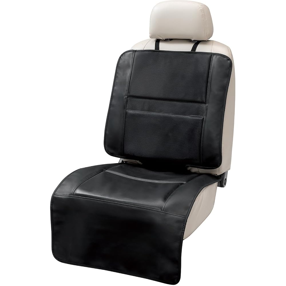 BONFORM Seat Cover, Stain-Resistant Leather Cover, Back and Seat Cover, Size: 55 x 129 x 35 mm, Color: Black, 4122-93BK
