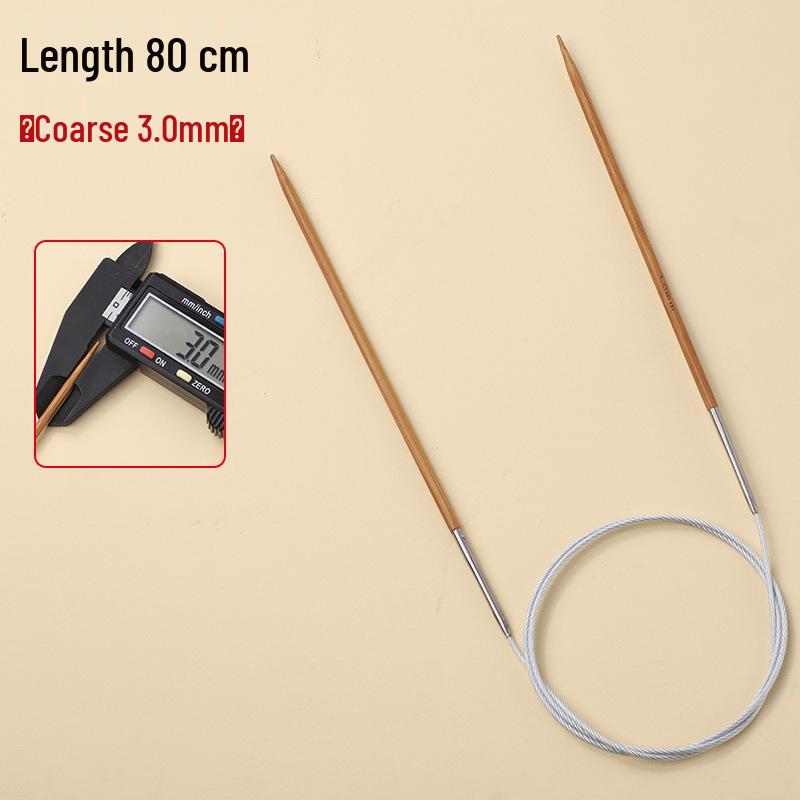 Bamboo & Stainless Steel Circular Knitting Needles - Handmade Tools for Sweater, Yarn, Crochet, and Straight Needles.