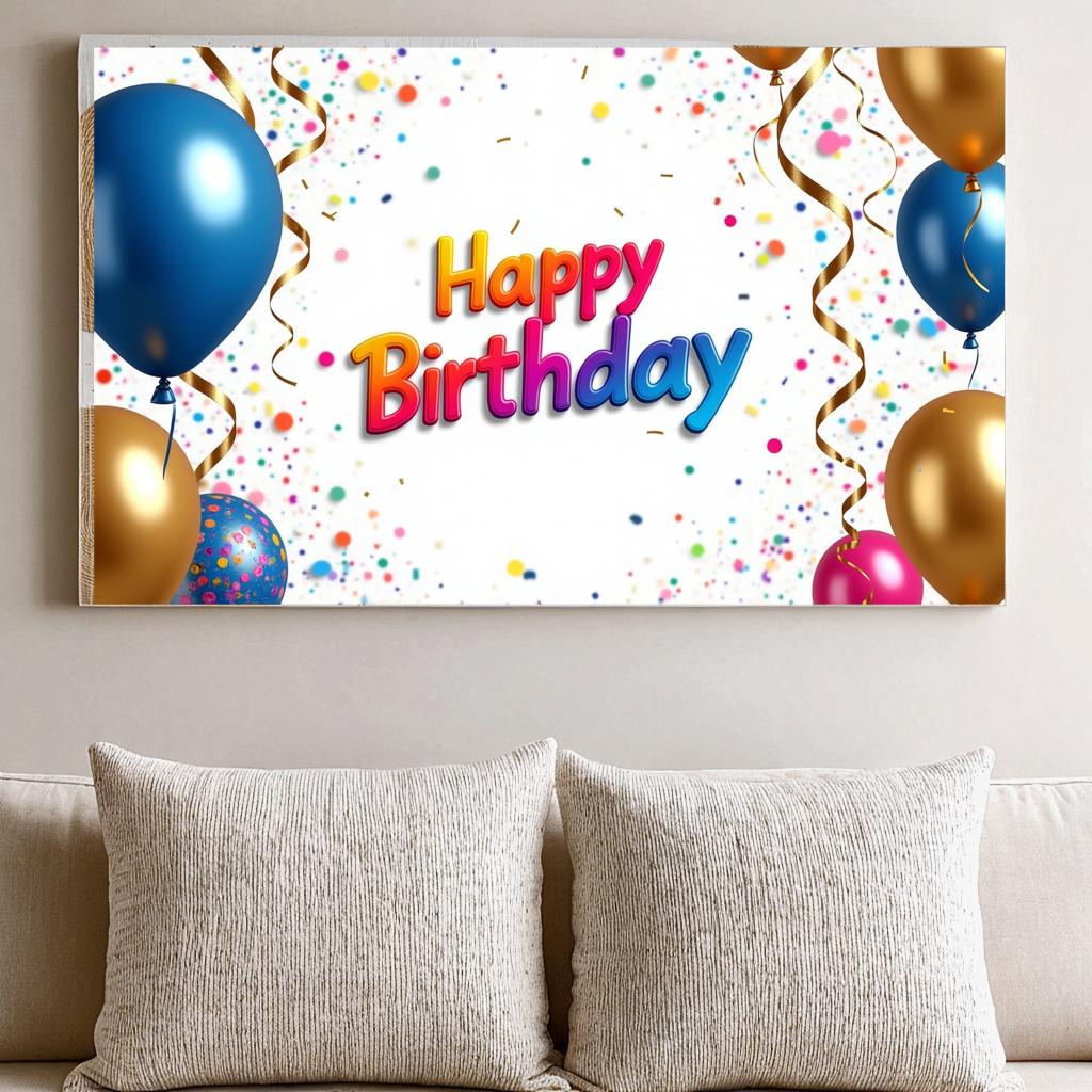 Banner de Aniversário Decoração de Balões Celebração Infantil Para Festividades ao Ar Livre Eventos