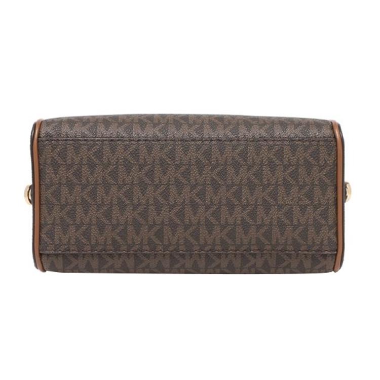 New MICHAEL KORS Travel PVC Boston Bag, Crossbody, One Shoulder, Handbag Regular Women's Brown 35S2GTFC0B-BROWN